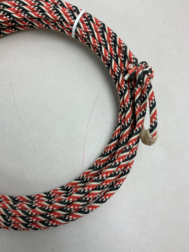 5/16" 60' Waxed Cotton - Orange, Black & White