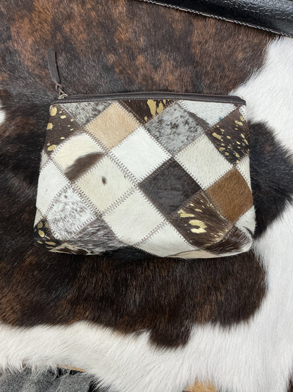 Cowhide Makeup Bag