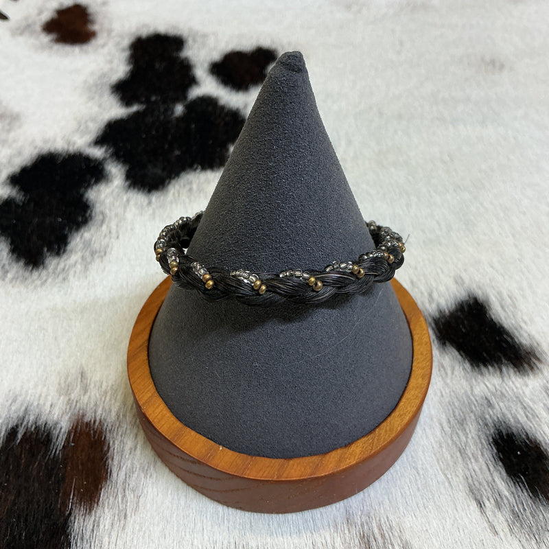 Braided Horsehair Bracelet w/Beads
