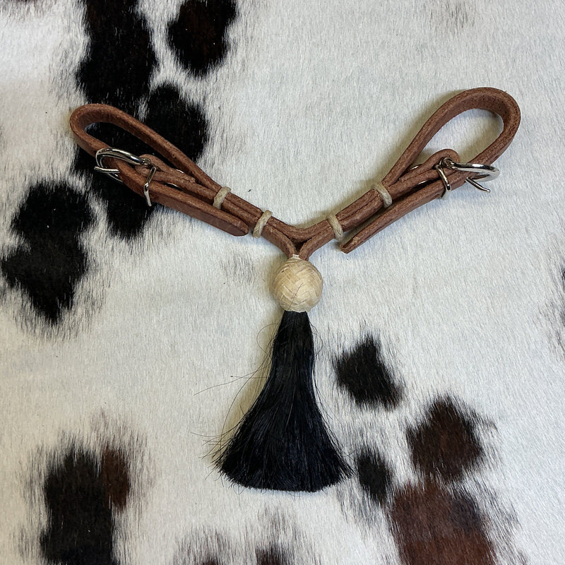 Leather Vaquero Curb w/RH & Tassel