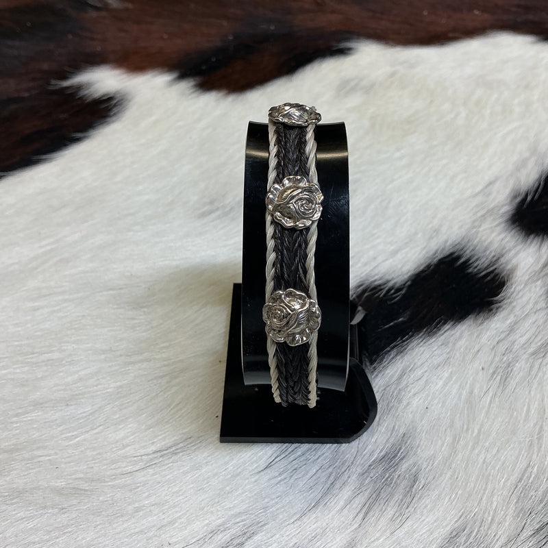 Braided Horsehair w/Conchos Bracelet