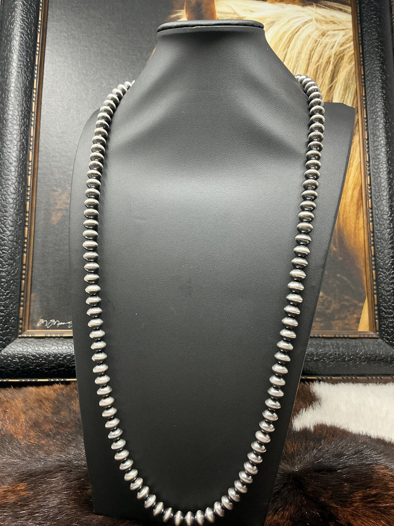 9mm Saucer Style Navajo Pearl Necklace -32"