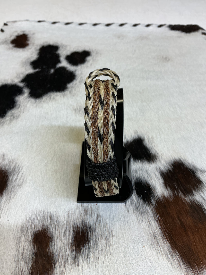 Adjustable Wide Braided Horsehair Bracelet