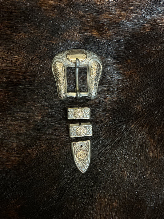 Vintage Sterling 1/2" Ranger Buckle Set