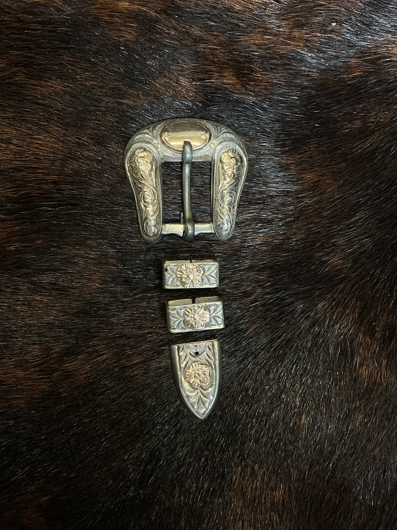 Vintage Sterling 1/2" Ranger Buckle Set