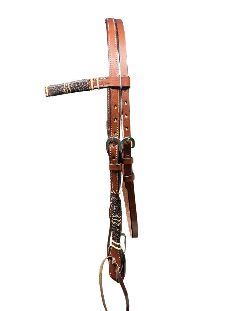 Browband with Rawhide