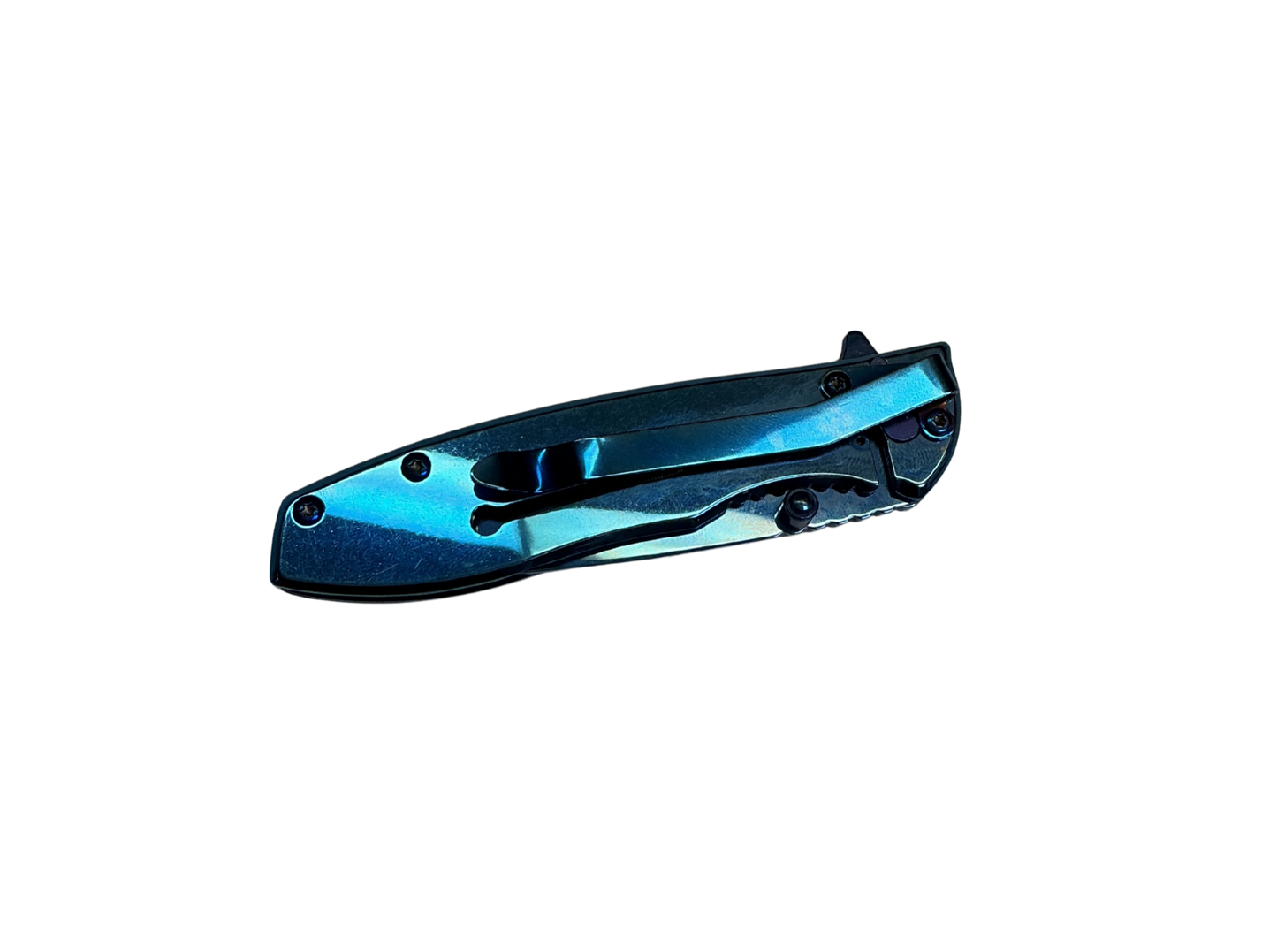 Metallic Single Blade Folding Knife