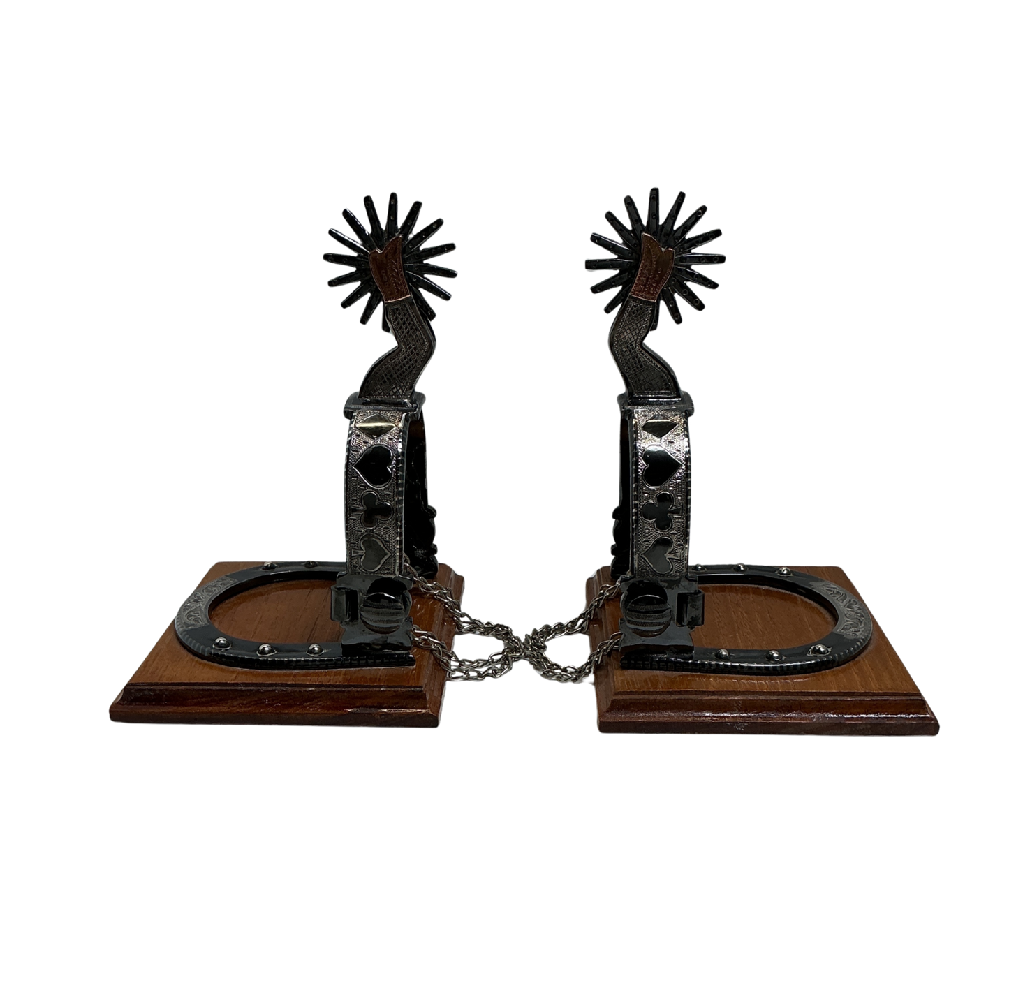 B/B Silver Spurs Book Ends