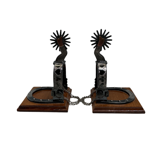 B/B Silver Spurs Book Ends