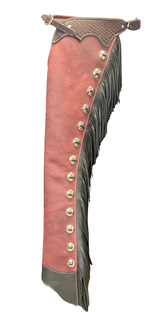 Burgandy/Black w/conchos