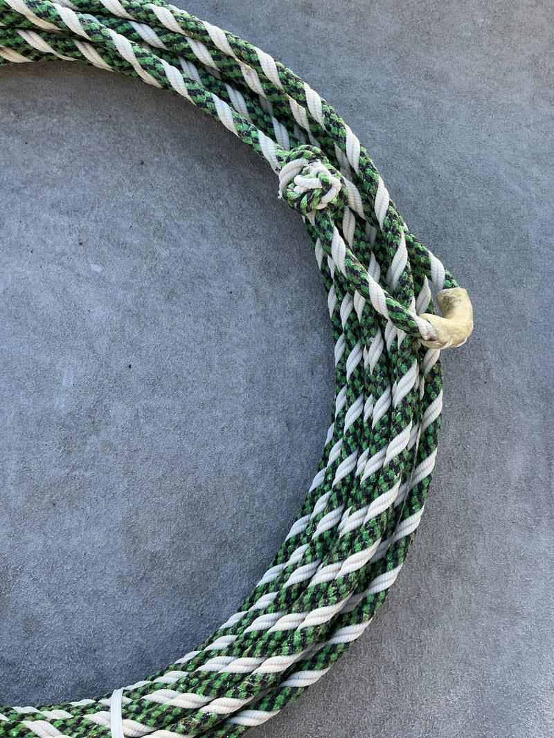 5/16" 60' Waxed Cotton - Green, Blue & White