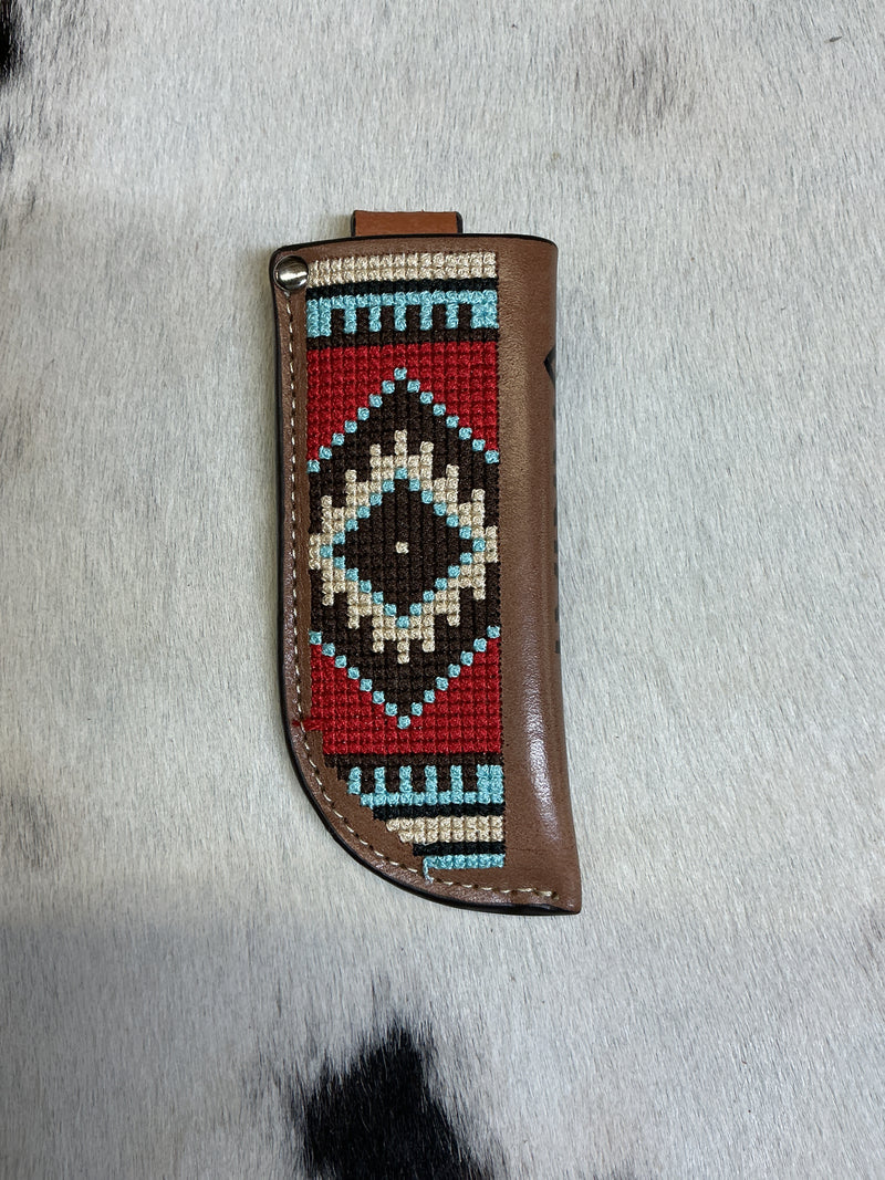 Knife Sheath w/Embroidered Design