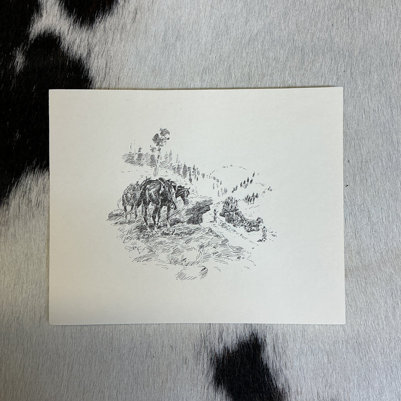 Vintage CM Russell Western Notes