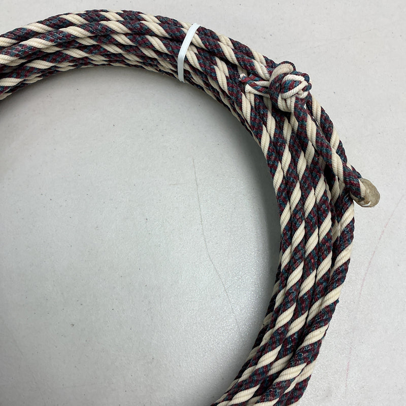 5/16" 60' Waxed Cotton - Red, Blue & White