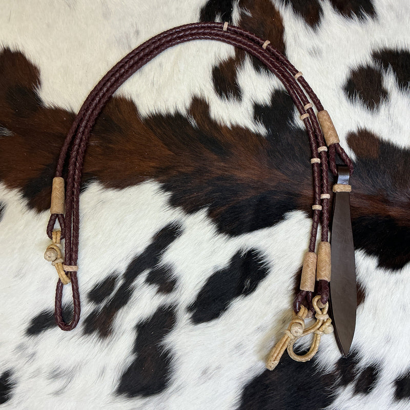 4 Plait Latigo Reins & Romal