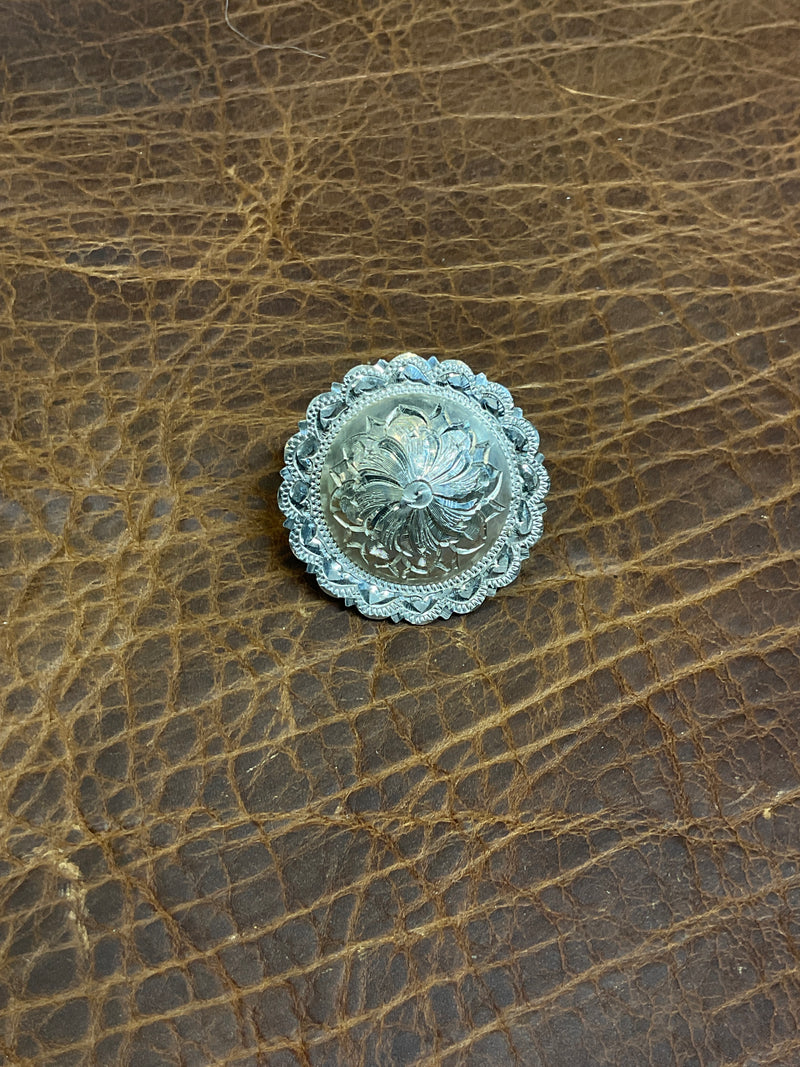 Sterling Silver Loopback Scalloped Concho
