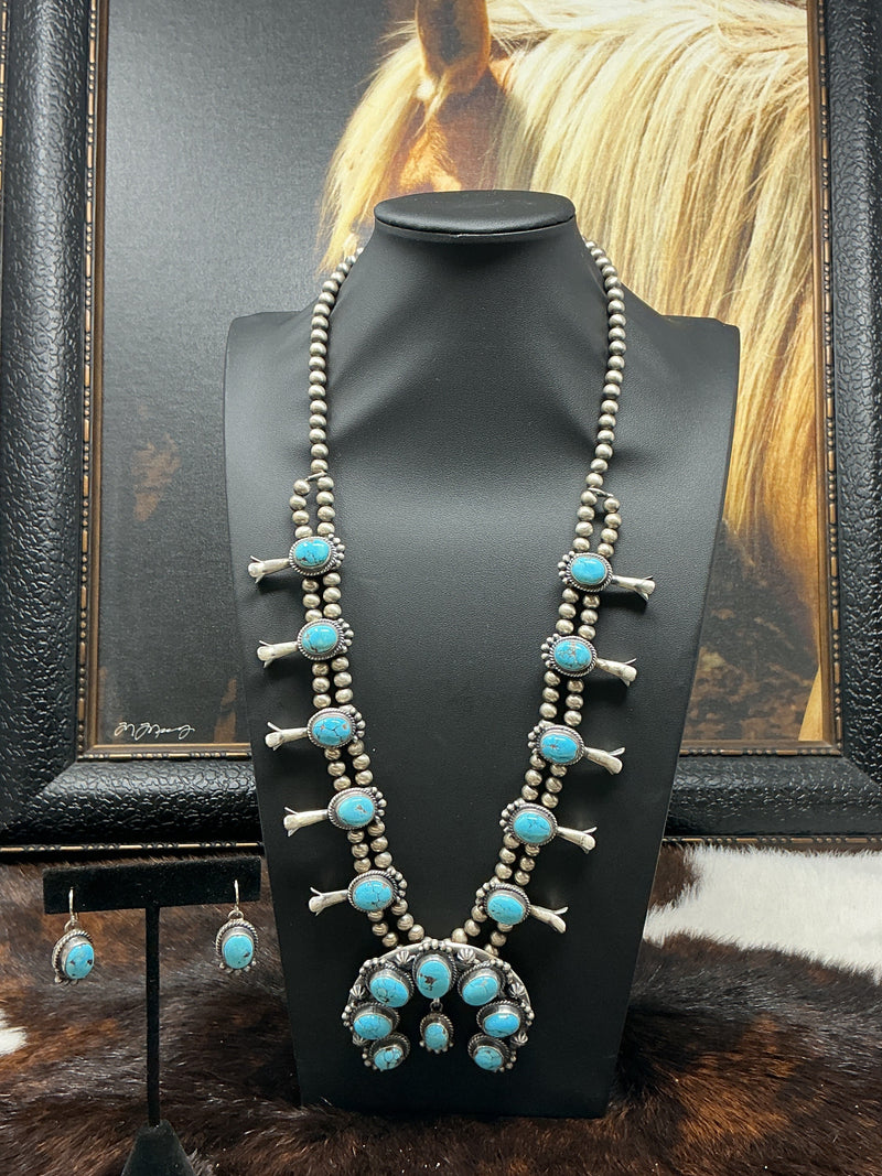 Turquoise Squash Blossom Set