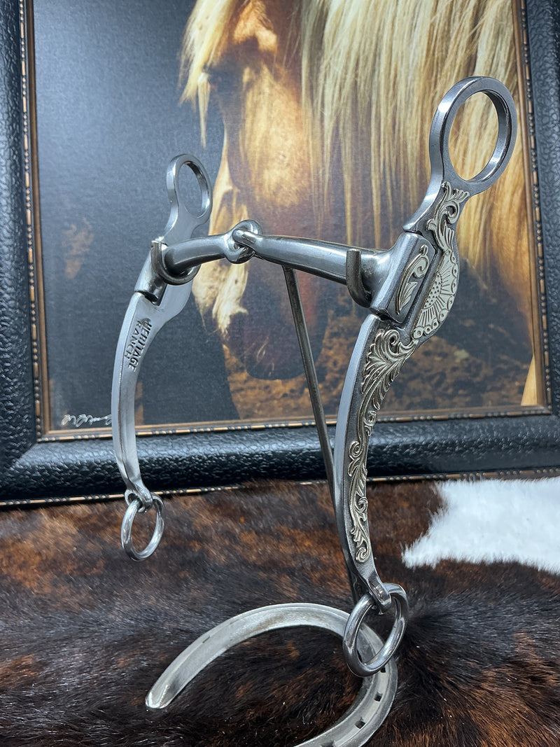 HR01 - Floral Trim Shanked Snaffle Bit