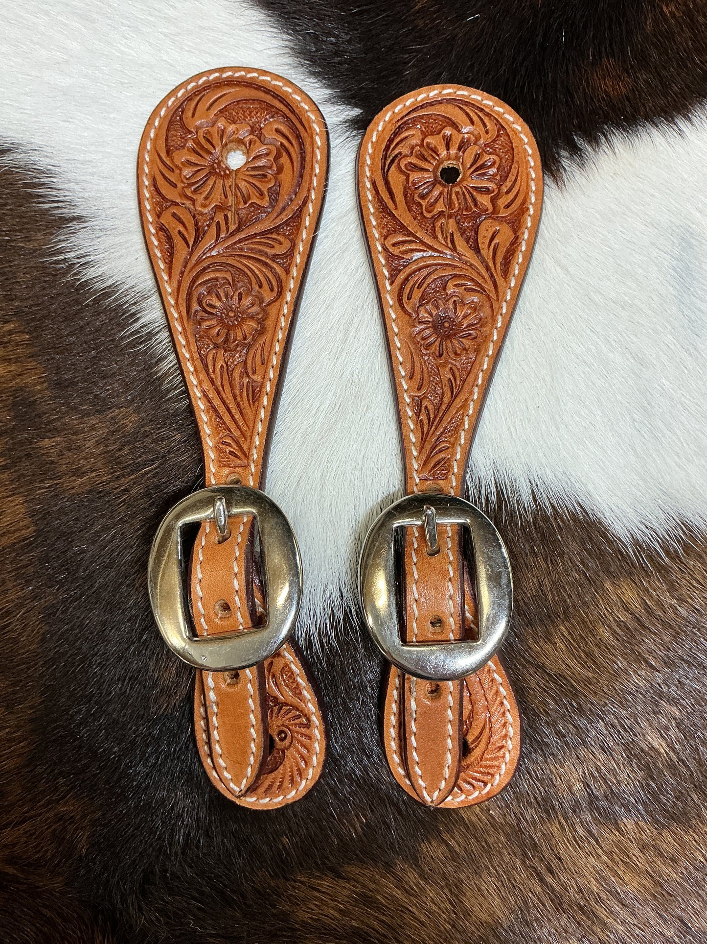 Tooled Youth Spur Strap