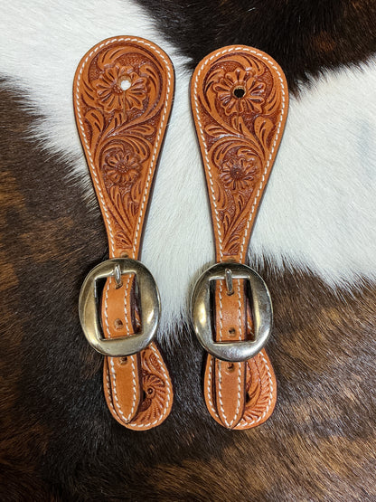 Tooled Youth Spur Strap