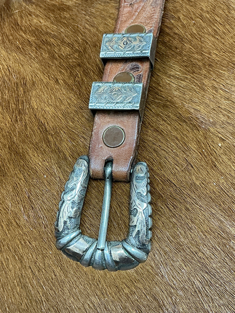 Vintage Hamley & Co. Belt w/Sterling Buckle Set