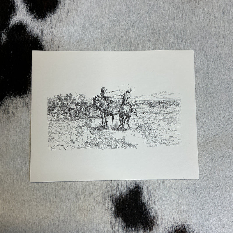 Vintage CM Russell Western Notes