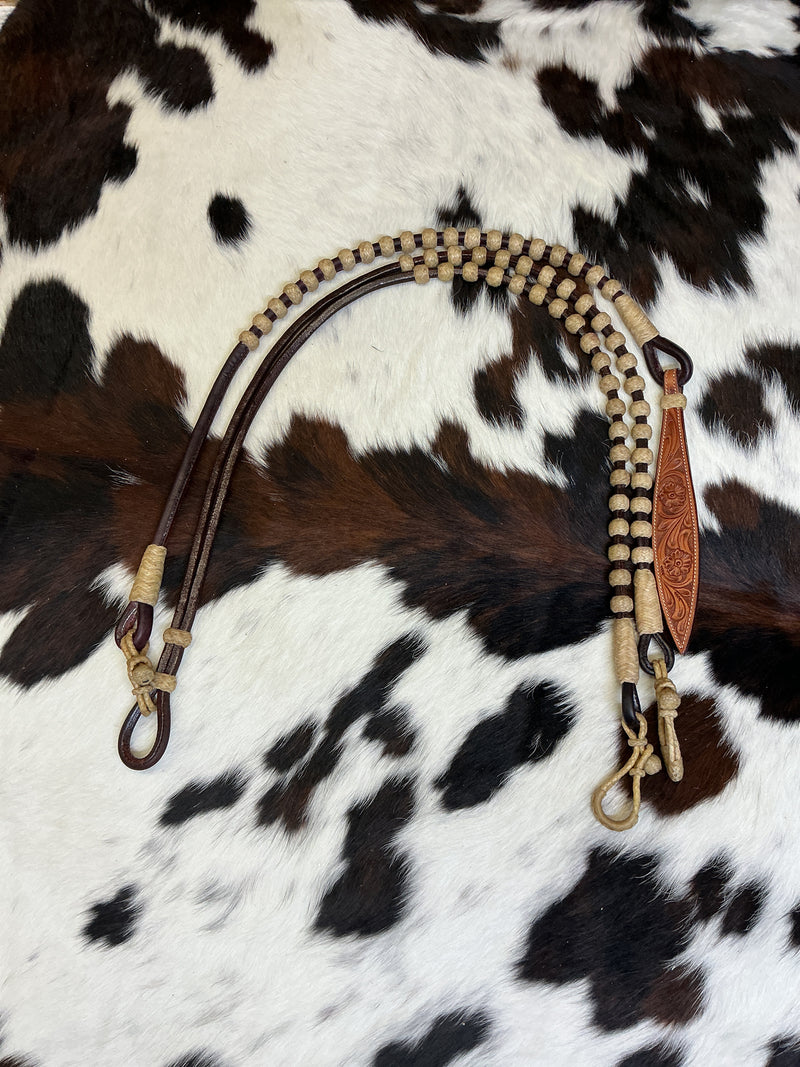 Rolled Leather Reins & Romal