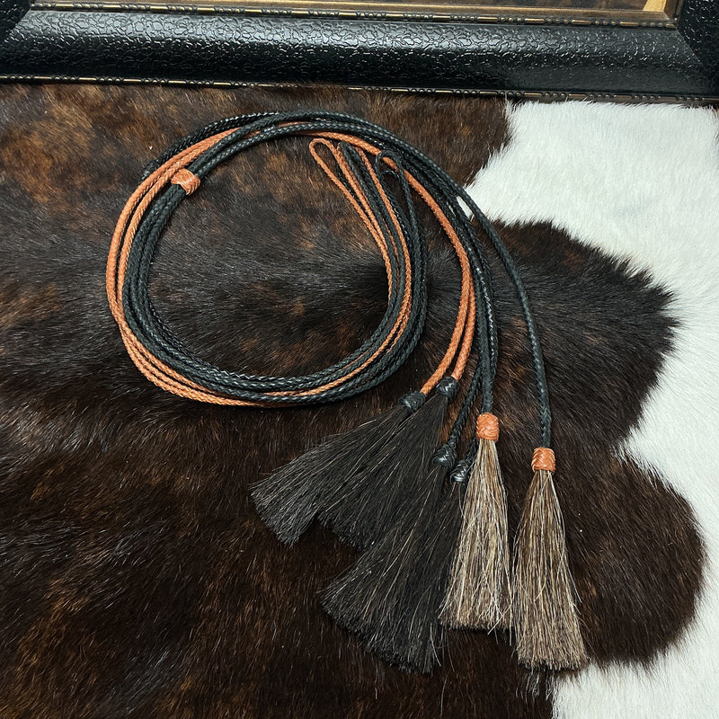 Braided Leather Over the Crown Stampede String