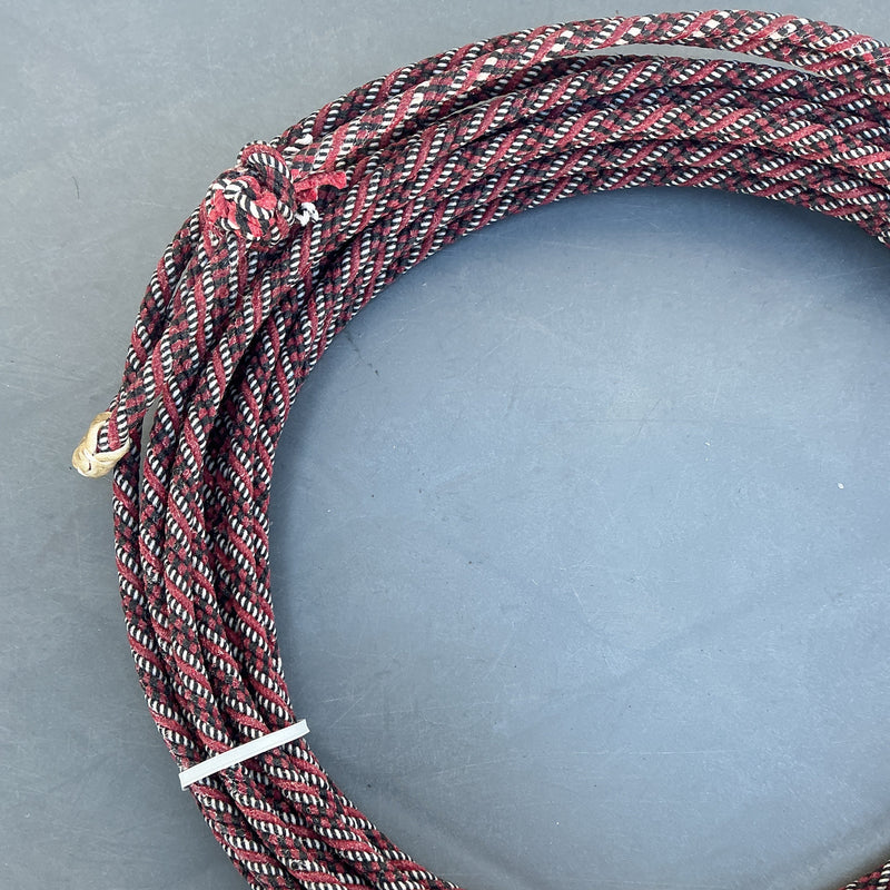 Left Twist 5/16" Waxed Cotton - Red, Black & White