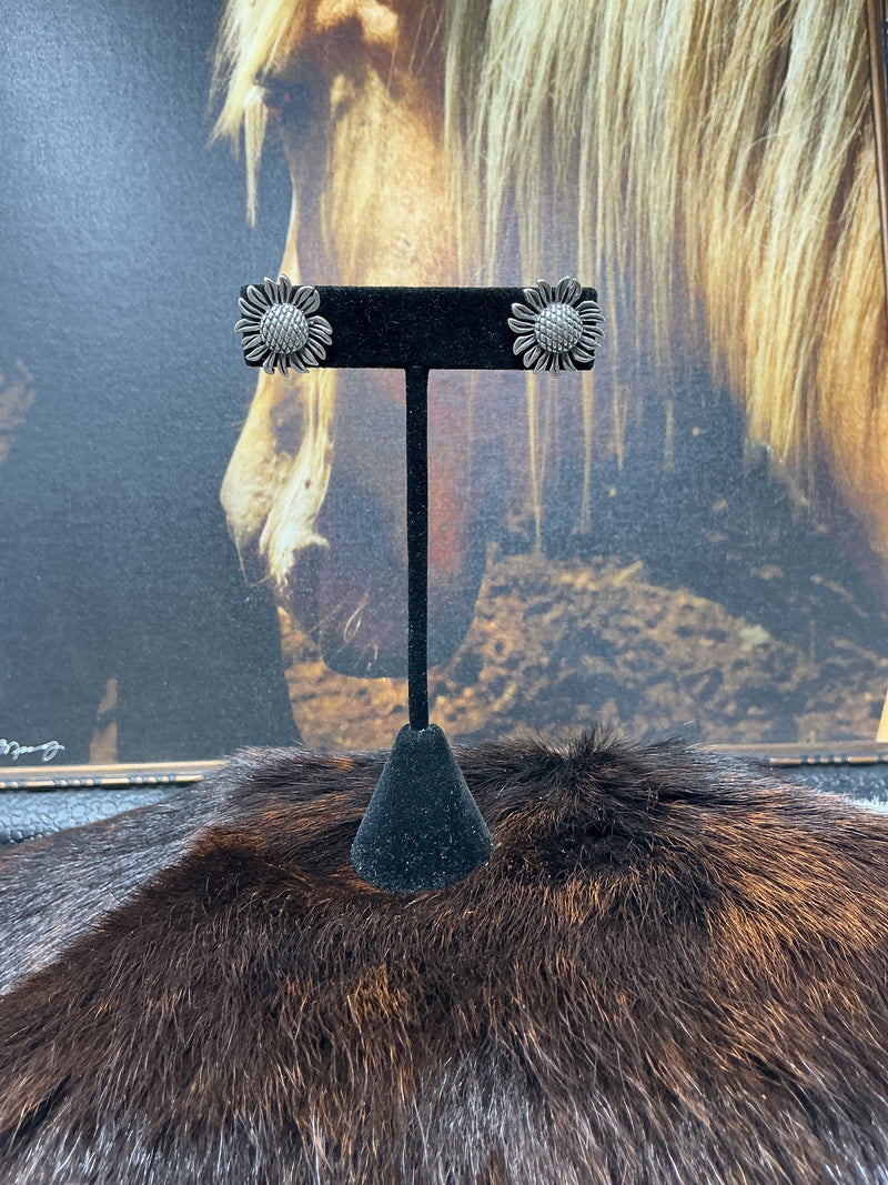 Sterling Silver Sunflower Earrings