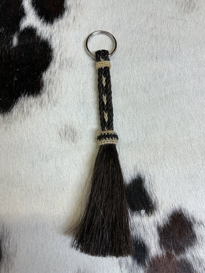 Flat Braided Horsehair Keychain