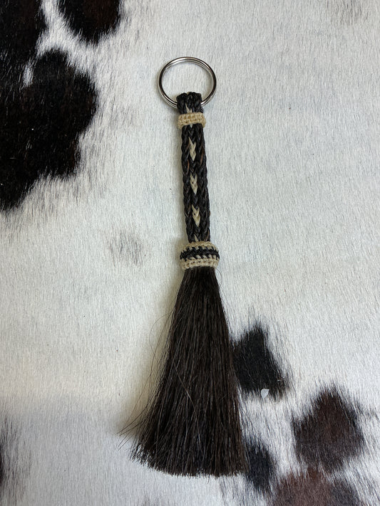 Flat Braided Horsehair Keychain