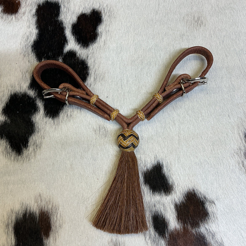 Leather Vaquero Curb w/RH & Tassel