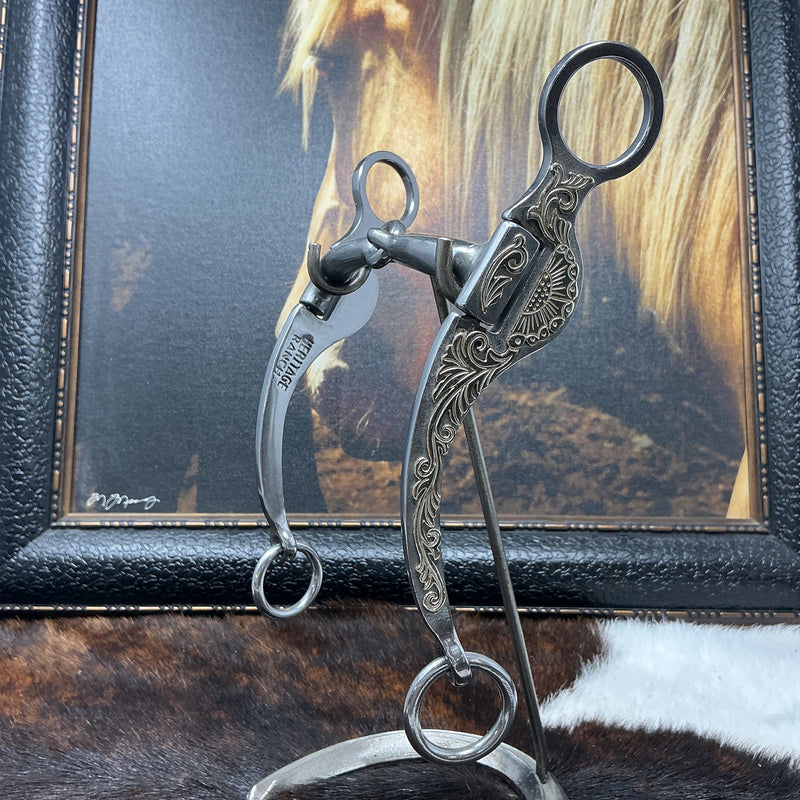 HR01 - Floral Trim Shanked Snaffle Bit