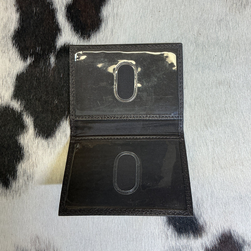 Ostrich Bi-Fold Wallet w/Passcase
