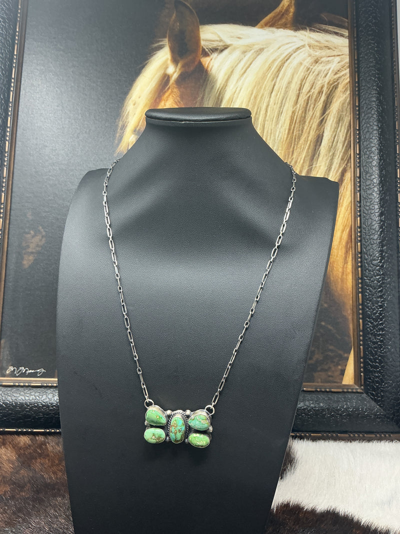 5 Stone Turquoise Necklace