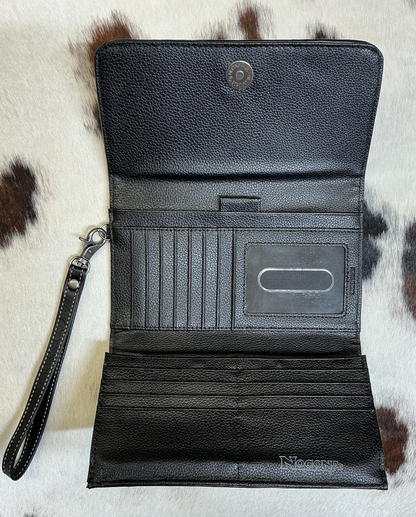 Ladies Clutch Wallet w/Tapestry Cover