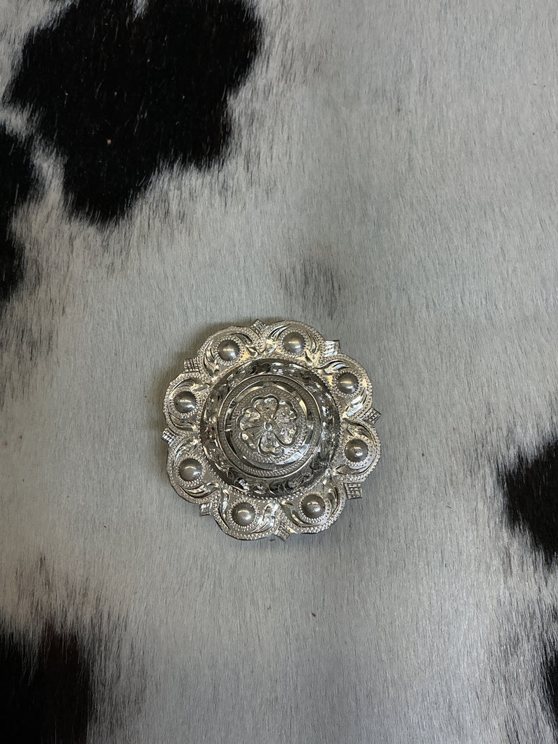 Sterling Silver Loopback Berry Concho