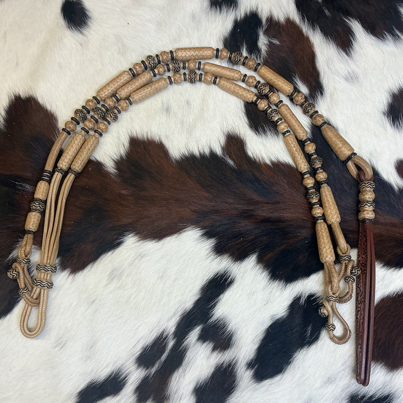 64 Plait Santa Ynez Reins & Romal- 42"