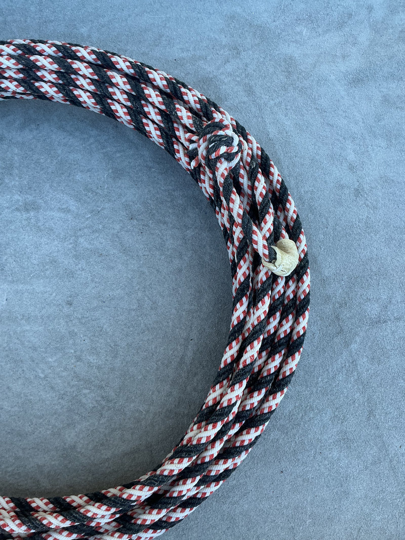 5/16" 60' Waxed Cotton - Orange, Black & White