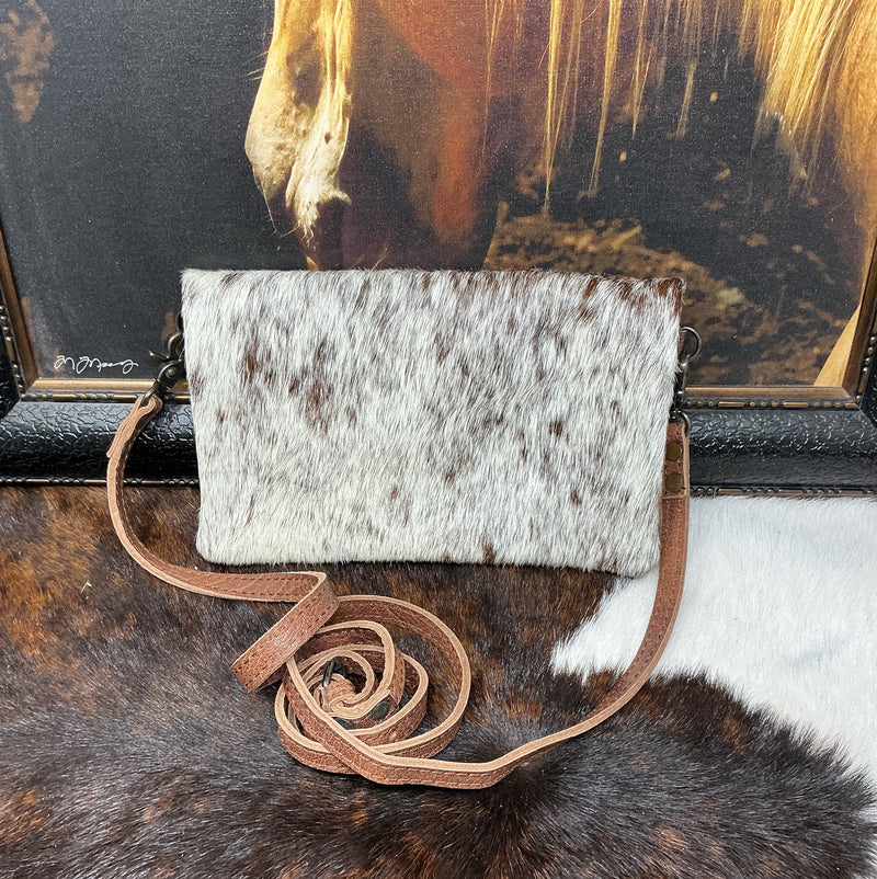 Small Cross body Bag with Hair-On Cowhide