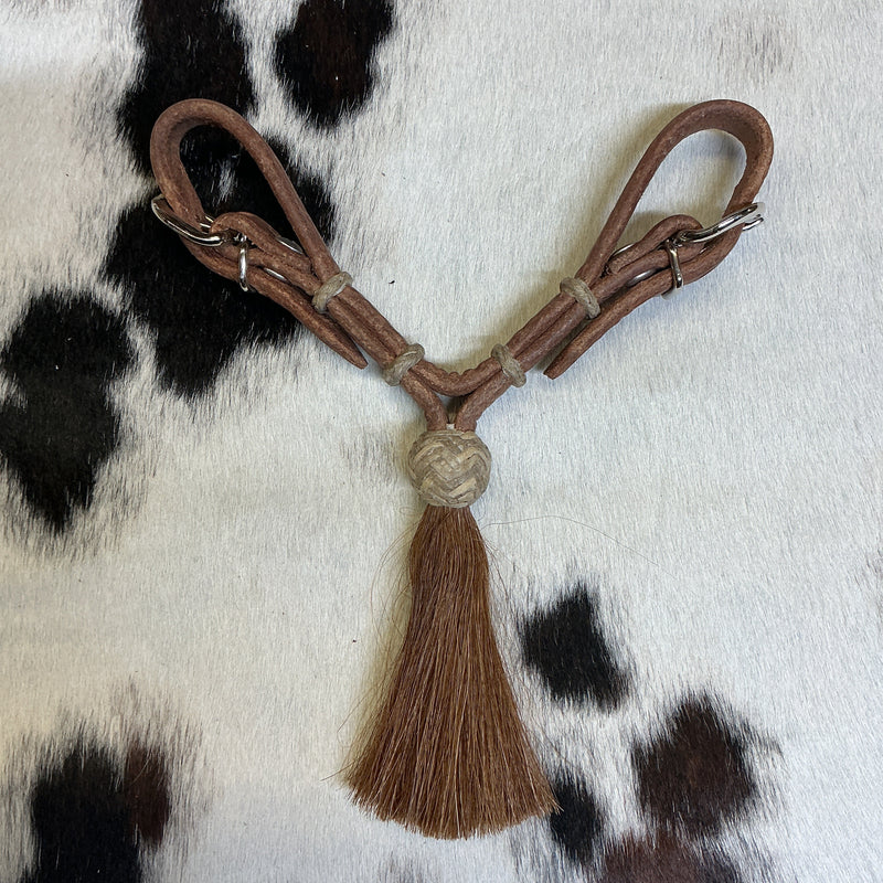 Leather Vaquero Curb w/RH & Tassel