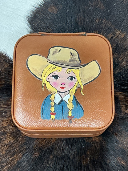 Hand Painted Jewelry Case Small Square