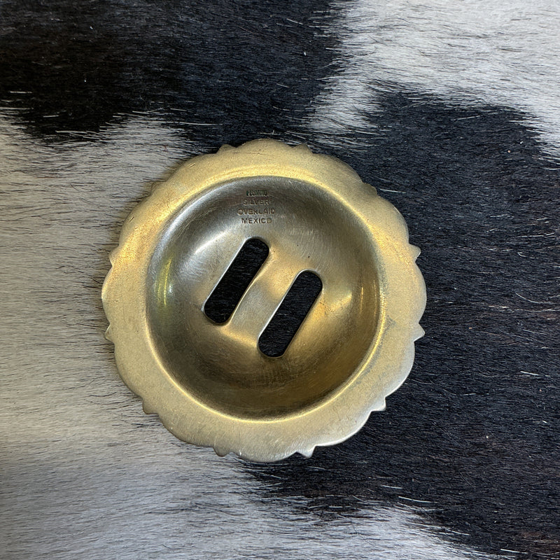1 3/4" Vintage Fleming Sterling Slotted Concho