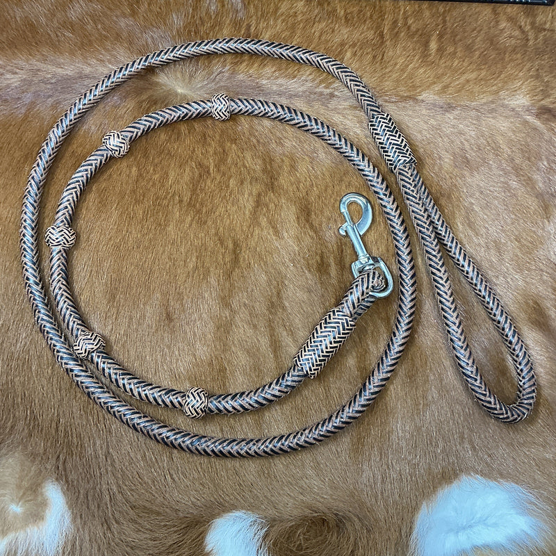 Braided Leather Dog Leash