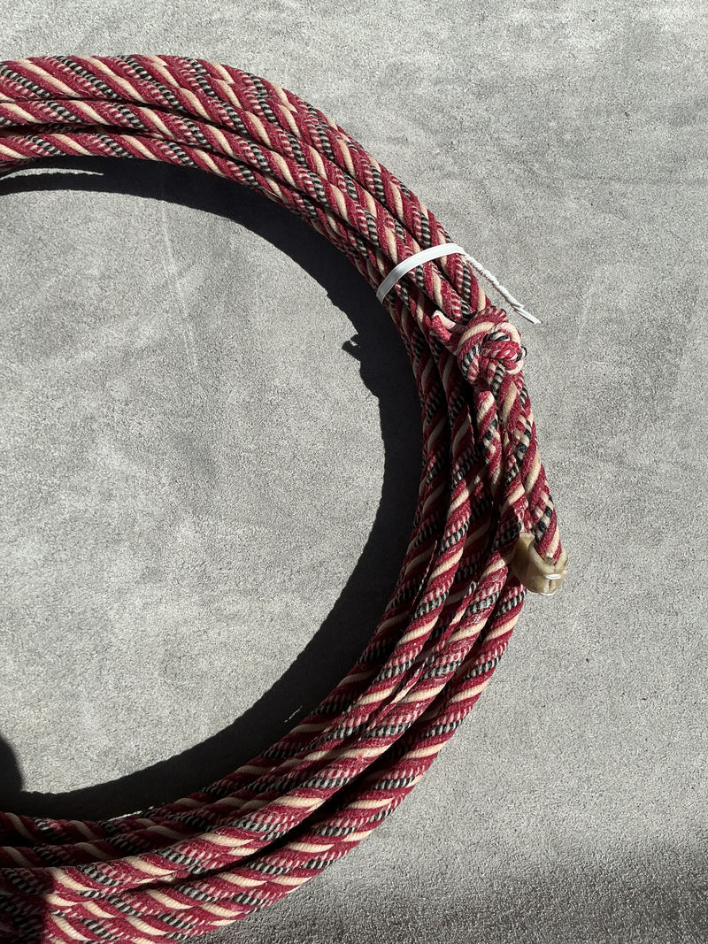 5/16" 60' Waxed Cotton - Red, White & Black