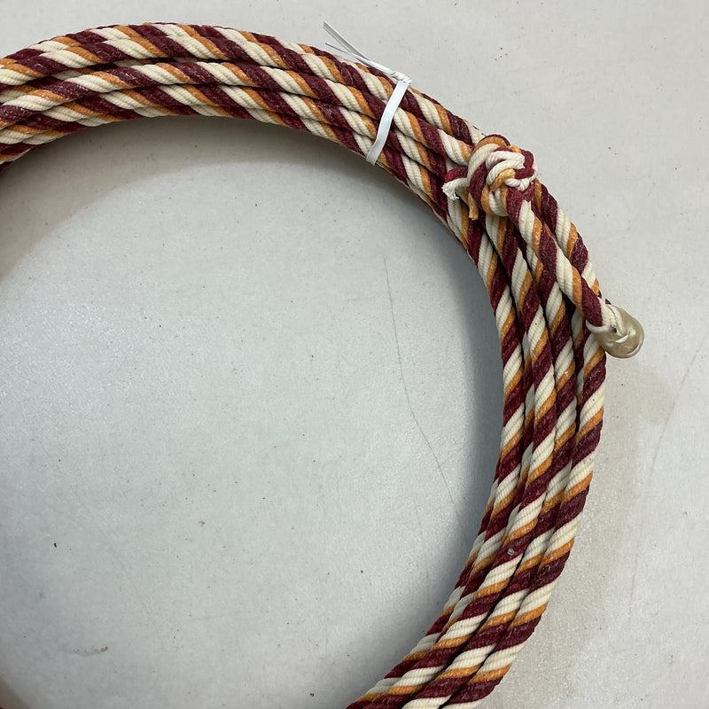 5/16" 60' Waxed Cotton - Red, Orange & White