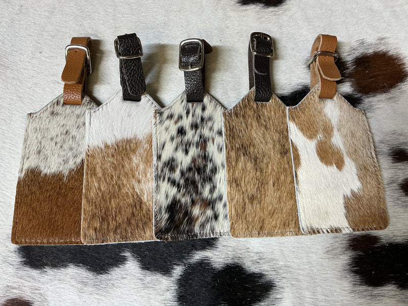 Cowhide Luggage Tags