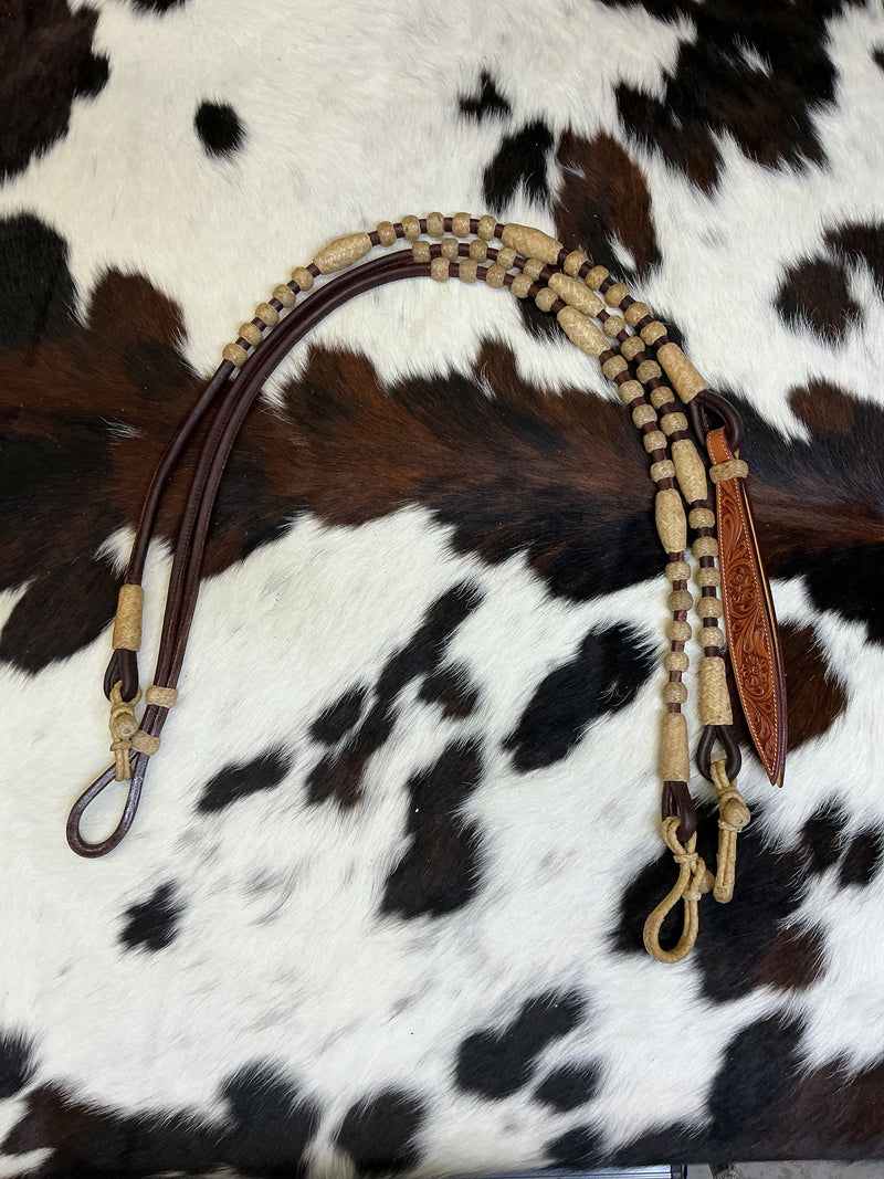 Rolled Leather Reins & Romal