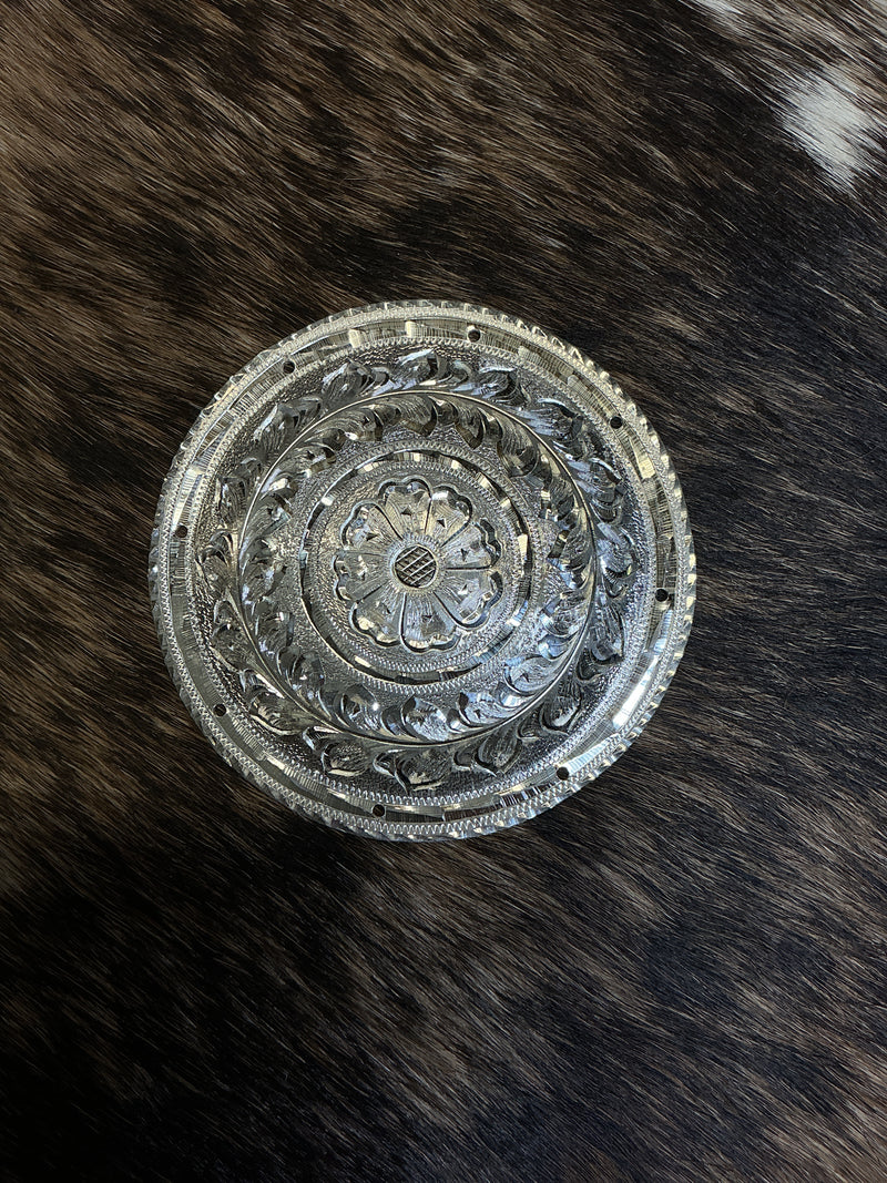 Sterling Silver 3" Cantle Concho